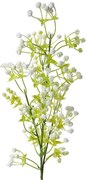 Dekorácia zelená umelá rastlina s bielymi kvietkami - 10*10*70 cm