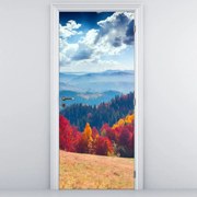 Fototapeta na dvere - Farebná jesenná krajina (95x205cm)