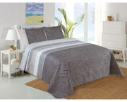 Sivá prešívaná súprava plédu a obliečky na vankúš 220x240 cm Plaza – My House