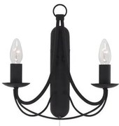 Searchlight 6342-2BK - Nástenné svietidlo MAYPOLE 2xE14/60W/230V