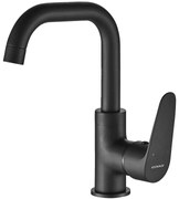 Kuchinox Sagra, umývadlová batéria h-242 s výtokom v tvare L, čierna matná, LAV-BQR_725D