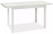 SIGNAL MEBLE Jedálenský stôl rozkladací ADAM 120, biely mat