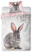 Obliečky bavlnené Deluxe 3D 200x140cm+90x70cm Zajačik Faro Tiahome