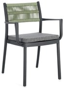 Sivé plastové záhradné stoličky v súprave 4 ks Alvin – Bizzotto