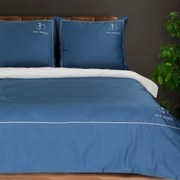 SATÉNOVÉ OBLIEČKY EVA MINGE H 200X220 CM, 2KS 70X80 CM TMAVOMODRÉ