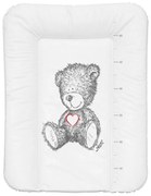 NELLYS Prebaľovacia podložka, mäkká, TEDDY, 70 x 50cm, biela