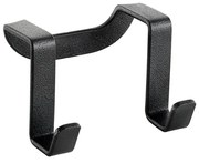 Čierny závesný dvojitý háčik Metaltex Galileo Lava