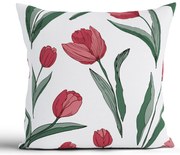 Bavlnená obliečka na vankúš Renforcé 40 × 40 cm – Tulipány