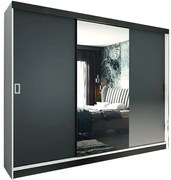 Skriňa Retro 200 1L Biely / Dvierka grafit