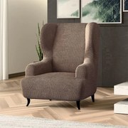 Bielastické poťahy COSTINA oriešková kreslo ušiak (š. 60 - 110 cm)