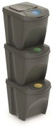 Kôš na triedený odpad Sortibox 25 l, 3 ks, sivá IKWB20S3 405u