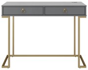 Sivý pracovný stôl CosmoLiving by Cosmopolitan Camila