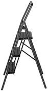 Sivé schodíky Wenko Compact, výška 114,5 cm