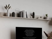 Polica na stenu Asko Living, 180 cm, béžová kašmír%