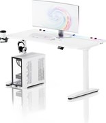 Elektrický herný stôl RGB s držiakmi, biely, 140 cm: Diablo X-Forge 1400