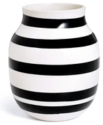 Čierno-biela kameninová váza Kähler Design Omaggio, výška 20 cm
