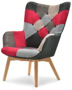 Kreslo Nutri (patchwork + buk). Vlastná spoľahlivá doprava až k Vám domov. 1110347