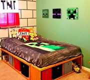 Minecraft obraz - Najlepšie postavičky na plátne - Creeper, Enderman, Zombie | rôzne rozmery