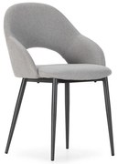 Svetlosivé čalúnené jedálenské stoličky v súprave 2 ks Lia – Marckeric