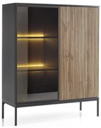 Vitrína Sento WT104 čierna/dub wotan