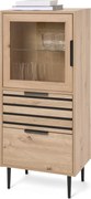 Vitrína »BAAKEN« so sklenenými dvierkami a 2 zásuvkami