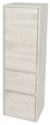 Mereo, Mereo Opto kúpeľňová skrinka vysoká 125 cm, pravé otváranie, Multidecor, White Loft Pine, MER-CN995PWLP1