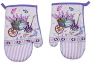 Sada 2 fialových chňapiek s magnetom LAVENDER