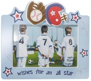 DEKORAČNÝ DREVENÝ RÁMIK ALEX (01) 19X1X16 CM SVETLOMODRÝ