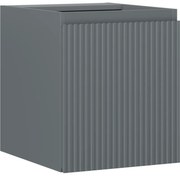 Mexen Rivel, kúpeľňová skrinka 40 cm, 1 dvierka, s drážkami, grafitová matná, 91A21-04047-1-BF66