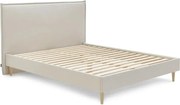 Béžová dvojlôžková posteľ Bobochic Paris Sary Light, 160 x 200 cm