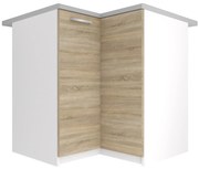 Kuchynská skrinka Belini spodná rohová 90 cm dub sonoma s pracovnou doskou  TOR SNP90/2/WT/DS/0/E