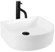 Rea Clara, umývadlo na dosku 400x350x130 mm, biela lesklá, REA-U0631