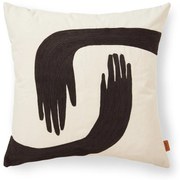Ferm Living Bavlnená obliečka na vankúš Pose Embroidered 50 × 50 cm