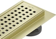 Mexen Flat 360° M08 sprchový žľab 50 cm, zlatá matná, 1A25050-40