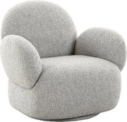 Svetlosivé kreslo z textílie buklé Messina – House Nordic