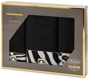 BAVLNENÝ UTERÁK EVA MINGE22 SADA 1KS 30X50 CM, 1KS 50X90 CM, 1KS 70X140 CM ČIERNA