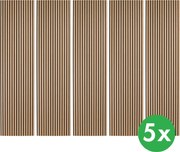Drevený akustický panel, 2400 x 600 mm, B2BP004, balenie 5 ks, dub