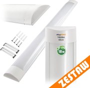 Sada 2 LED žiaroviek 60 cm prisadené panelové svietidlo 18 W 1800 lm denné svetlo farba