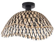 Art Deco stropné svietidlo čierne bambusové 40 cm - Alka