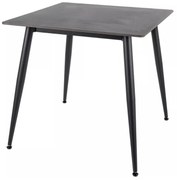 Jedálenský stôl RION 80x80 cm s keramickou doskou, čierny mramor