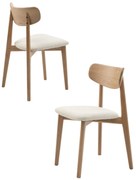 Drevená jedálenská stolička Elim (49530002), krémová