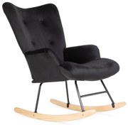 Hojdacie kreslo MOSS čierne 856728