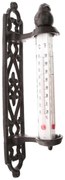 Liatinový nástenný teplomer Iron bird, v. 27 cm