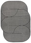 Koberec ORGANIC 1835 geometrický, čierny / sivý