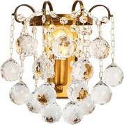Brilagi - Nástenné svietidlo CRYSTAL 1xE14/60W/230V mosadz