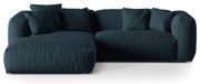 Tmavomodrá modulárna rohová pohovka (ľavý roh) Martina – Micadoni Home