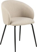 CLARA Béžová (látka Monza 24)/čierne nohy – MODERNÁ ČALÚNENÁ KRESLOVÁ STOLIČKA DO OBÝVAČKY/JEDÁLNE/KANCELÁRIE LOFT