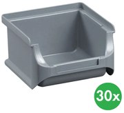 Plastové boxy PLUS 1, 102 x 100 x 60 mm, sivé, 30 ks