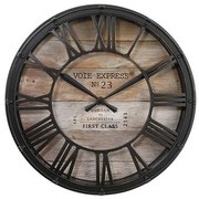Nástenné hodiny 39 cm vintage čierne 601145