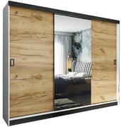 Skriňa Retro 200 1L Biely / Dvierka zlatý craft